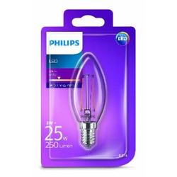 Fotoja e Poç PHILIPS, Classic, 25W, B35, E14, WW, CL, ND, 1BC/4