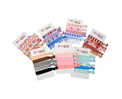Fotoja e Set lidhësesh për flokë Dtangler, Stripes, 5 copë