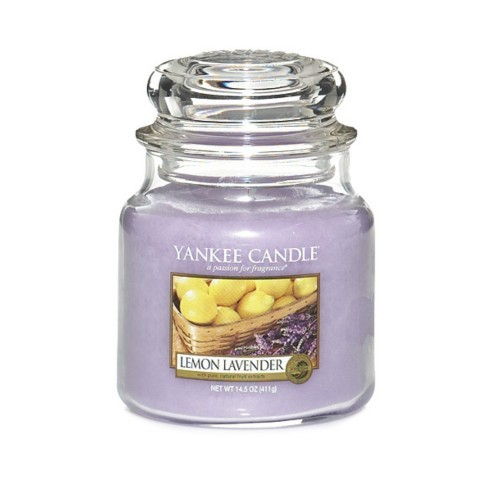 Fotoja e Qiri aromatik Yankee Candle Classic Medium Lemon Lavender 411 g