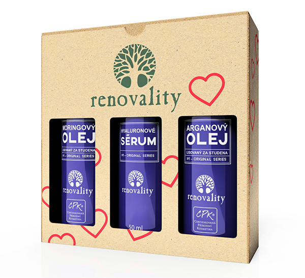 Fotoja e Set Renovality, vaj anti-rrudhë 100 ml + vaj argani 100 ml + serum hialuronik 50 ml