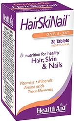 Fotoja e Tableta HairSkiNail (Vitamina për flokë, lëkurë dhe thonjë) nga HealthAid, 30 copë
