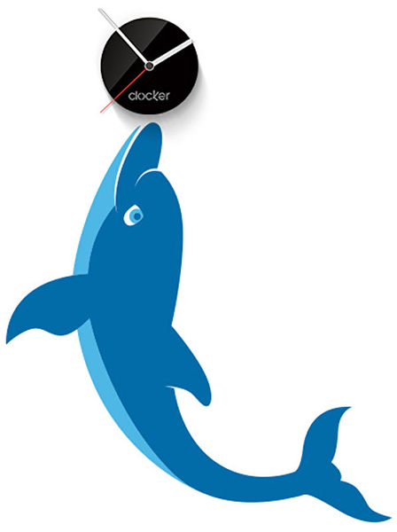 Fotoja e Orë muri Clocker Dolphin, nalepovací
