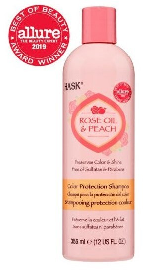 Fotoja e Shampo për flokë të ngjyrosur Hask Rose Oil & Peach 355 ml