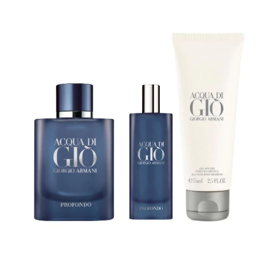 Fotoja e Eau De Parfum Giorgio Armani Acqua Di Gio Profondo 40 ml + 15 ml flakon + 75 ml losion
