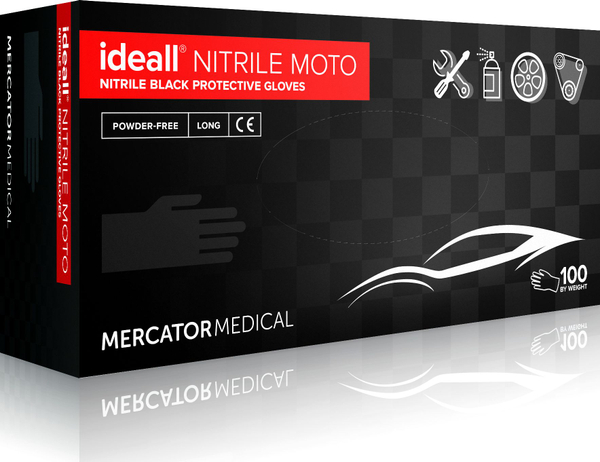 Fotoja e Dorëza mbrojtëse Mercator Medical Ideall Nitrile Moto, madhësia XXL, 100 copë (RD30187006)