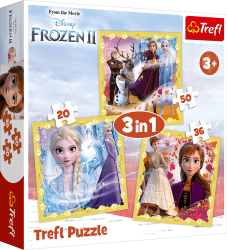 Fotoja e Puzzle Club Anna and Elsa's power, 3në1