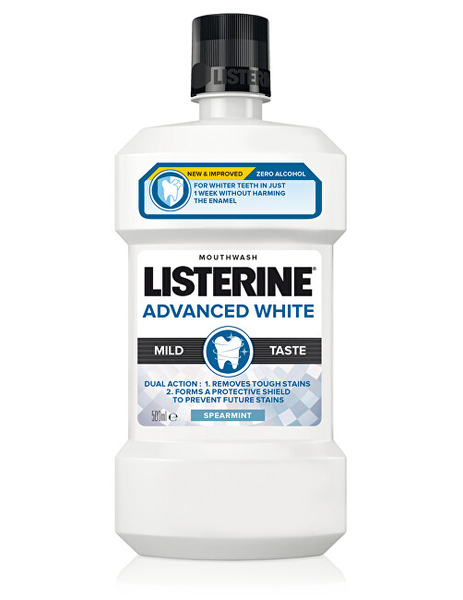 Fotoja e Ujë pastrues për gojë Listerine Advanced White, 500 ml