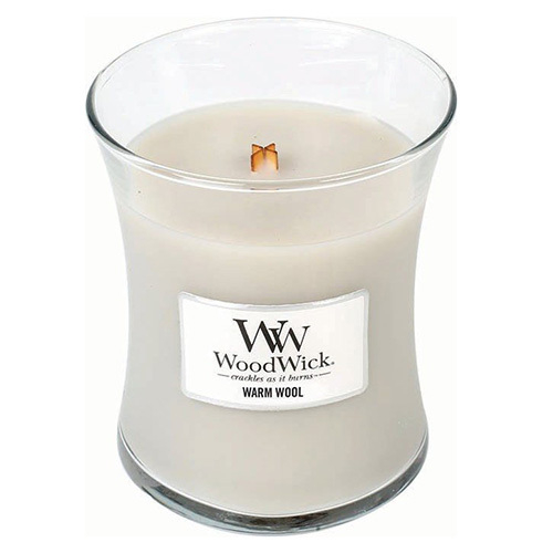 Fotoja e Qiri aromatik WoodWick Warm Wool, 275 g