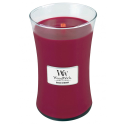 Fotoja e Qiri aromatik WoodWick Black Cherry, 609.5 g