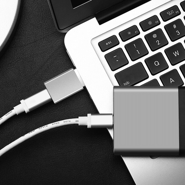 Fotoja e Përshtatës FIXED, USB-C - USB-A 3.0, OTG, i hirtë