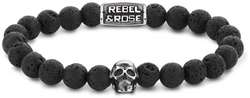 Fotoja e Byzylyk Rebel & Rose Skull Black Moon RR-SK001-S, 21 cm/XL sRR0069-21