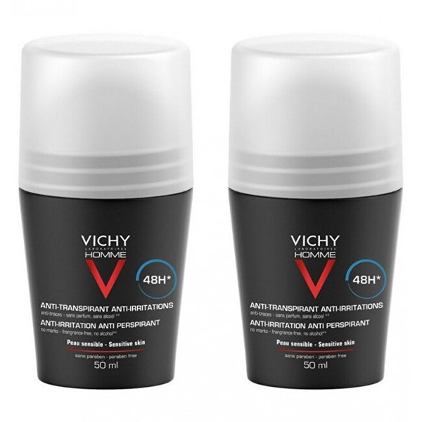 Fotoja e Deodorant Vichy Homme 48H Extra Sensitive, 2 x 50 ml