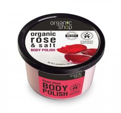 Fotoja e Piling për trup Organic Shop Rose and Salt 250 ml