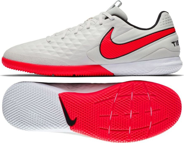 Fotoja e Atlete Nike React Tiempo Legend 8 PRO IC AT6134 061, Nr. 42, të hirta / kuqe