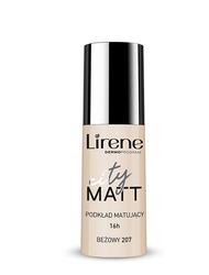 Fotoja e Krem pudër Lirene CITY MATT, Beige 207, 30 ml