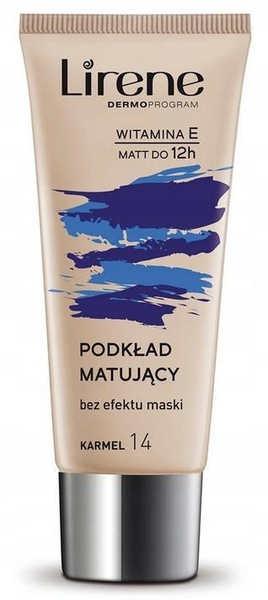 Fotoja e Krem pudër e lëngët Lirene NATURE MATTE, Caramel 14, 30 ml