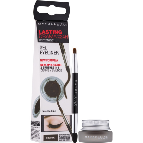 Fotoja e Penel për sy Maybelline Gel Eyeliner 24H, 02 Brown, 2.8g