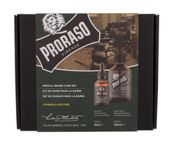 Fotoja e Set Proraso Cypress & Vetiver, shampo për mjekër 200 ml + vaj për mjekër 30 ml