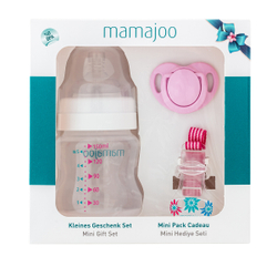 Fotoja e Set për bebe Mamajoo Mini Gift Girls, shishe ushqyese 150 ml + biberon MMJ2995