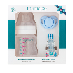 Fotoja e Set për bebe Mamajoo Mini Gift BOYS, shishe ushqyese 150 ml + biberon MMJ3107