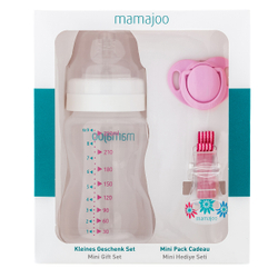 Fotoja e Set për bebe Mamajoo Mini Gift Girls, shishe ushqyese 250 ml + biberon MMJ3367