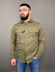 Fotoja e Këmishë Tommy Hilfiger Military Twill Regular Fit, e gjelbër, S