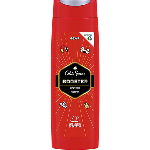 Fotoja e Xhel dushi dhe shampo Old Spice Booster 2 në 1, 400 ml