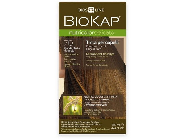 Fotoja e Ngjyrë për flokë Biokap	7.0 Blond medium natyral