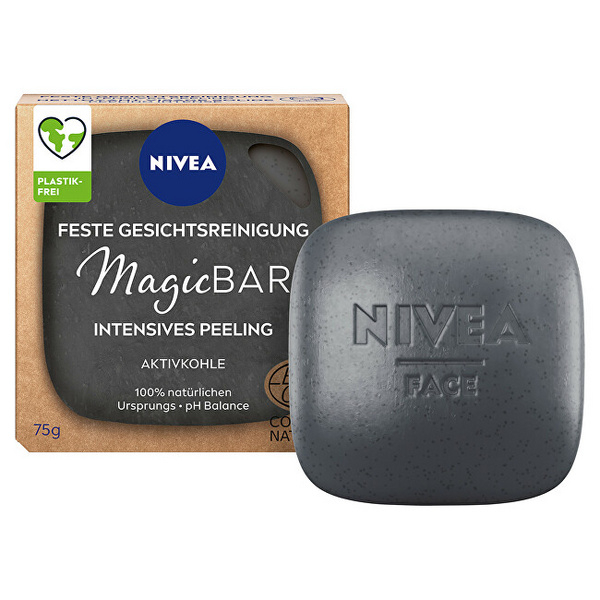 Fotoja e Sapun-piling i ngurtë për fytyrë Nivea Magic Bar Activated Charcoal, 75 g