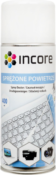 Fotoja e Ajër i kompresuar për largimin e pluhurit Incore, 400 ml