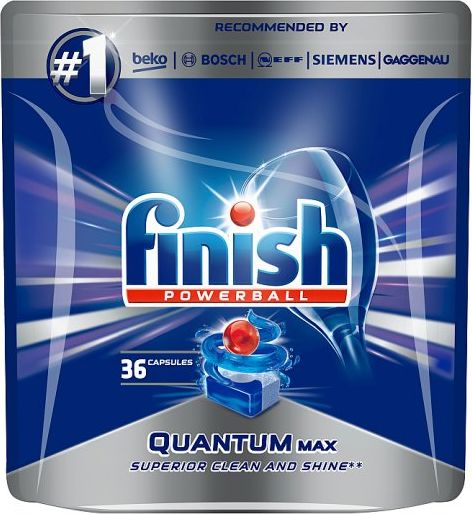 Fotoja e Tableta Finish Powerball Quantum Max për enëlarëse, 36 copë