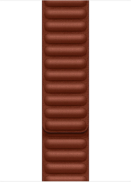 Fotoja e Apple Watch 45mm Band: Umber Leather Link - S/M