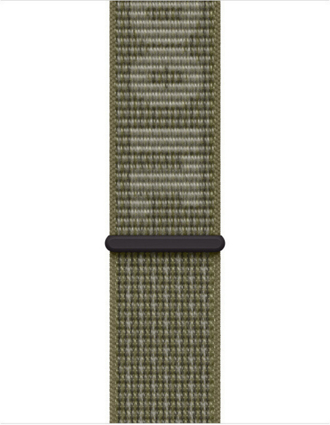 Fotoja e Apple Watch 41mm Nike Band, Sequoia/Pure Platinum Nike Sport Loop
