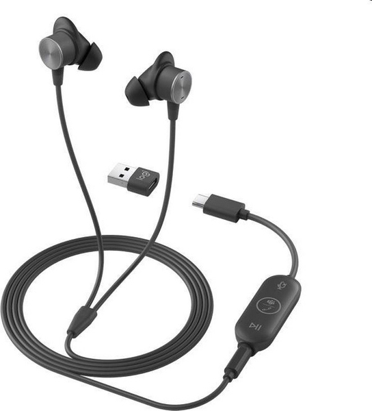 Fotoja e Kufje Logitech Zone Wired, 3.5mm, të zeza