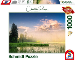 Fotoja e Puzzle Schmidt Spiele PQChristian Ringer Lake Tauben G3, 1000 pjesë