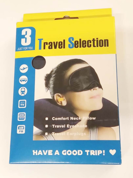 Fotoja e Set udhëtimi Travel Selection UTSJM2- jastëk qafe + mbrojtëse e syve + mbyllëse të veshëve