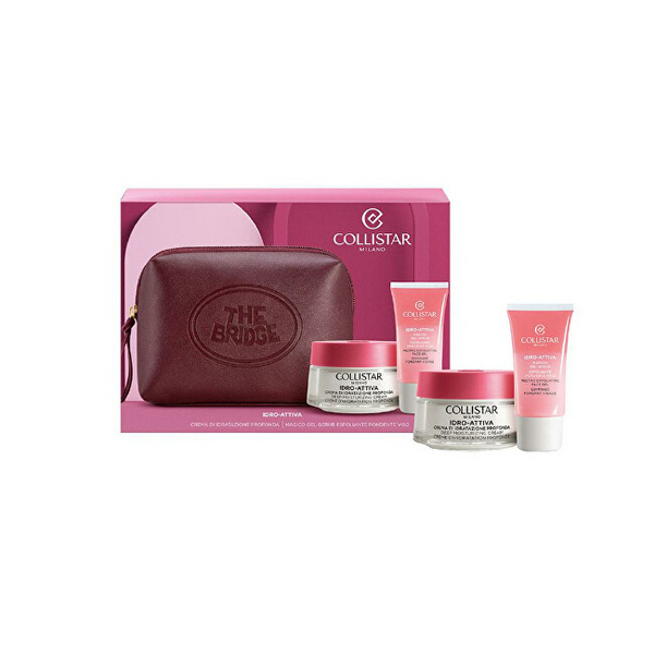 Fotoja e Set për fytyrë Collistar Idro-Attiva, krem 50 ml + pilling sheqer xhel 30 ml + çantë kozmetike