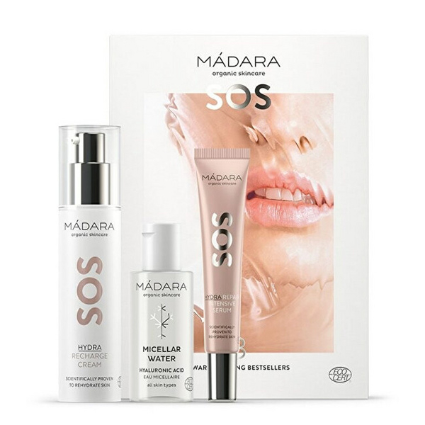 Fotoja e Set për lëkurë MÁDARA SOS Hydra Star Collection, Ujë micellar 50 ml + Krem hidratues 50 ml + Serum intensiv 20 ml