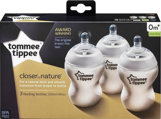 Fotoja e Biberon Tommee Tippee Universal, 260 ml, 3 copë