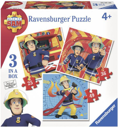 Fotoja e Puzzle Ravensburger Fireman Sam 3 në 1, 25, 36, 49 elemente
