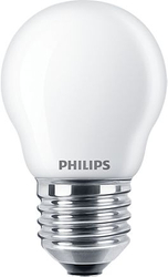 Fotoja e Poç LED Philips Classic 4.3W, E27, P45 matt, i bardhë