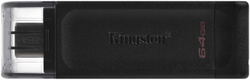 Fotoja e USB-C Kingston DataTraveler 70 - 64GB, e zezë