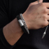 Fotoja e Byzylyk AZE Jewels Iron Big Wave Black sAZ0001, 21 cm, Picture 5