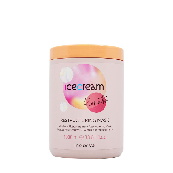 Fotoja e Maskë Inebrya Ice Cream Keratin Restructuring, 1000 ml