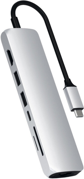 Fotoja e USB Hub Satechi USB-C Multiport Ethernet, i argjendtë