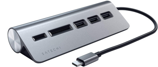 Fotoja e USB Hub Satechi USB-C Aluminum, i hirtë