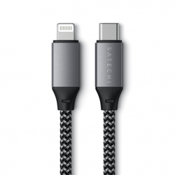 Fotoja e Kabllo Satechi USB-C në Lightning, 25cm, e hirtë