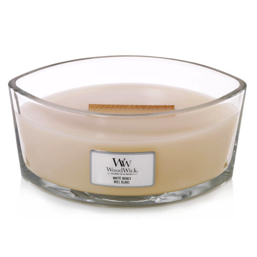 Fotoja e Qiri aromatik WoodWick White Honey kWO454, 453.6 g