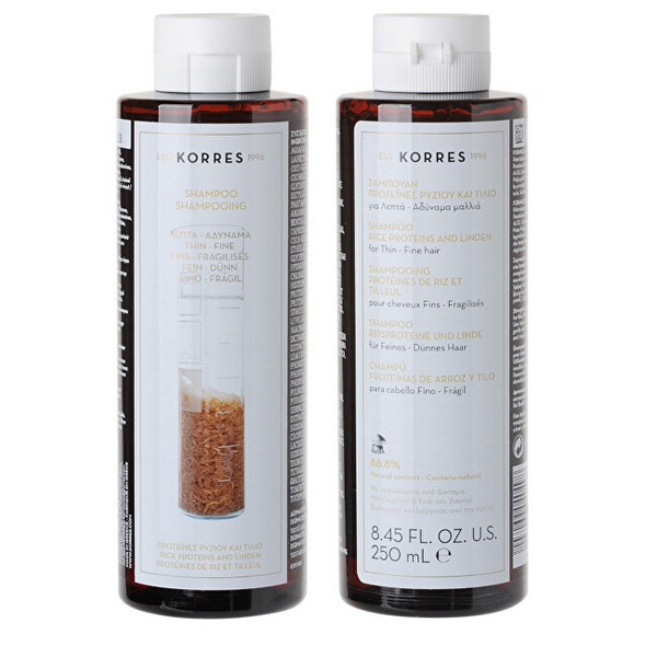 Fotoja e Shampo Korres Rice Proteins & Linden, 250 ml