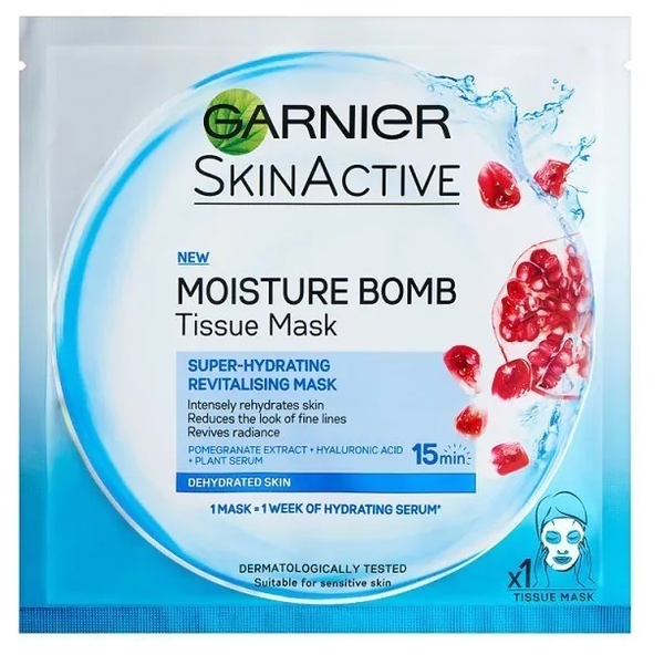 Fotoja e Maskё pёr fytyrё Garnier Aqua Bomb, 28 g